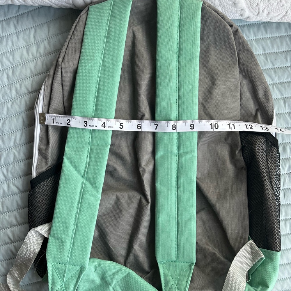 Teal/Mint And Gray Simple Backpack - image 2